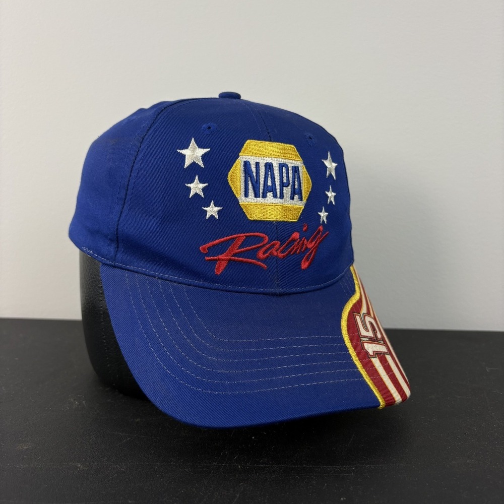 Vintage Y2K Michael Waltrip Racing Hat NAPA Stars Stripes Patriot Adjustable Cap